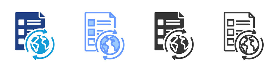 Aufkleber - International Exams icon set multiple style collection