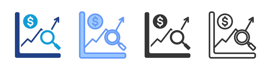 Poster - Valuation icon set multiple style collection