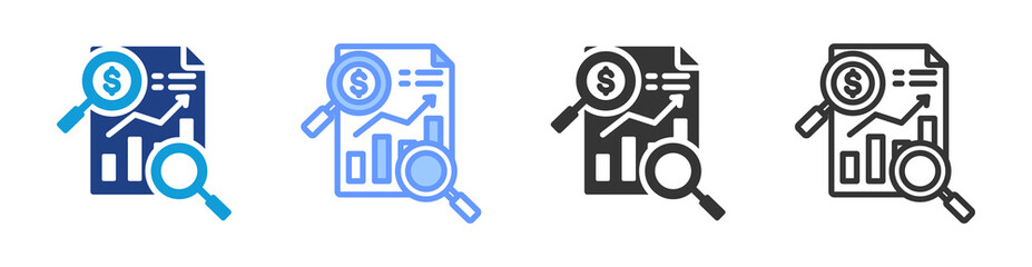Poster - Due Diligence icon set multiple style collection