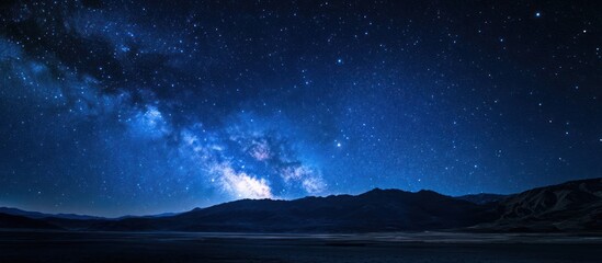 The majestic milky way galaxy stretching across the night sky