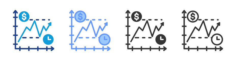 Poster - Volatility icon set multiple style collection