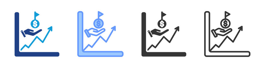 Poster - Offer Price icon set multiple style collection