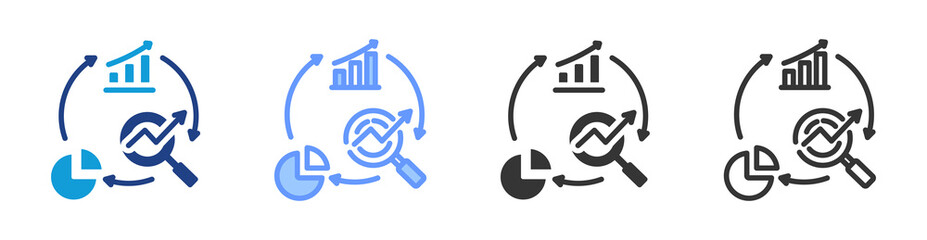 Poster - Business Intelligence icon set multiple style collection