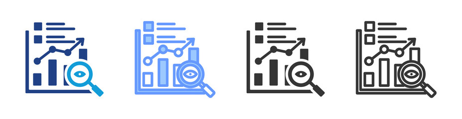 Poster - Transparency icon set multiple style collection