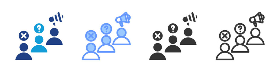 Poster - Net Promoter Score icon set multiple style collection