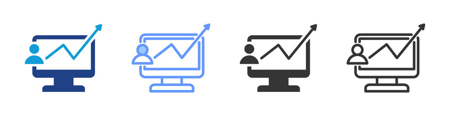 Poster - Website Traffic icon set multiple style collection