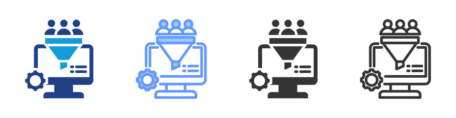 Aufkleber - Conversion Rate icon set multiple style collection