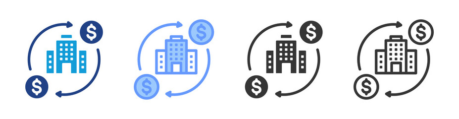 Poster - Return On Assets icon set multiple style collection