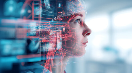 Poster - Neurotechnological Visualization Translucent Bio-Digital Human Anatomy - Next-Gen Medical Imaging and Precision Neurological Diagnostic Innovation