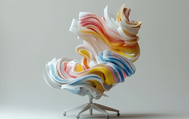 Poster - dynamic abstract art displaying colorful swirls and fluid movement for creative inspiration