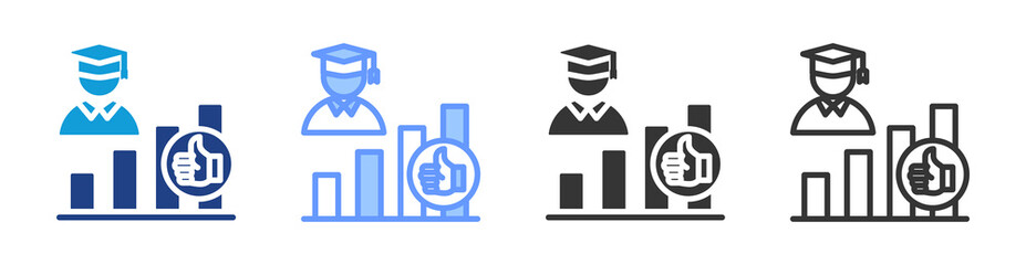 Poster - Academic Performance icon set multiple style collection