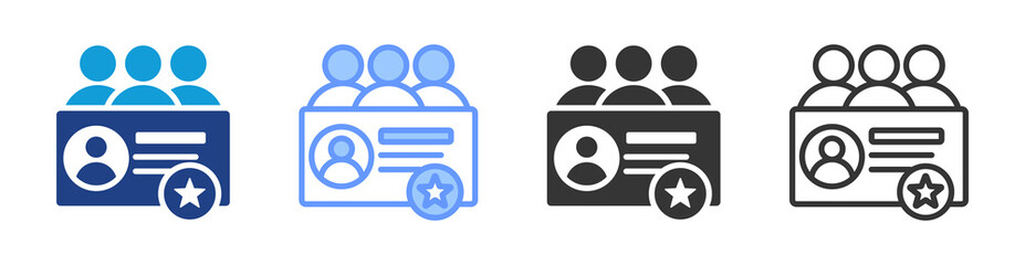 Poster - Group Membership icon set multiple style collection