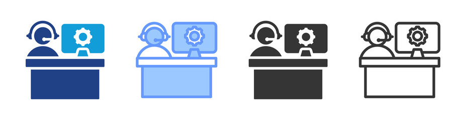 Poster - Cs icon set multiple style collection