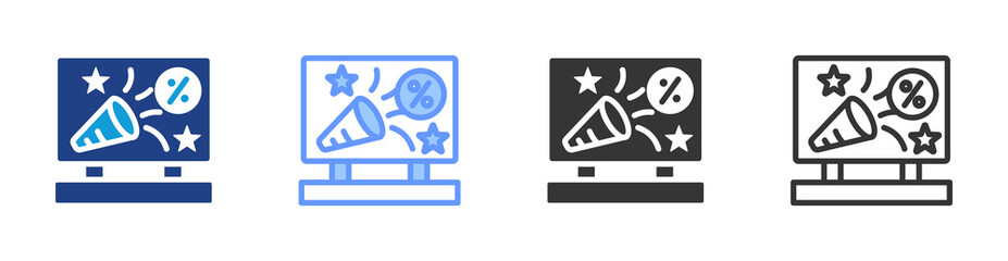 Poster - Seasonal Display icon set multiple style collection