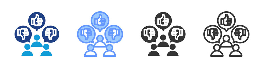 Poster - Customer Feedback icon set multiple style collection
