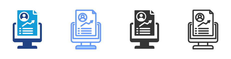 Poster - Progress Tracking System icon set multiple style collection