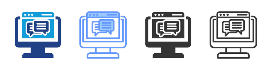Aufkleber - Discussion Board icon set multiple style collection