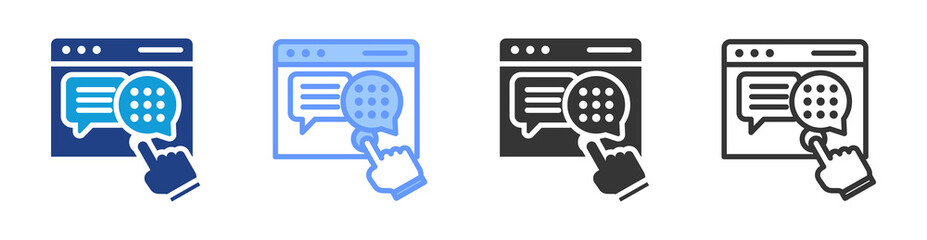 Poster - Langauge Learning Apps icon set multiple style collection