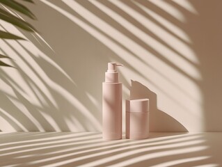 Poster - elegant natural light casting shadows on neutral textures creating a serene atmosphere in indoor spa