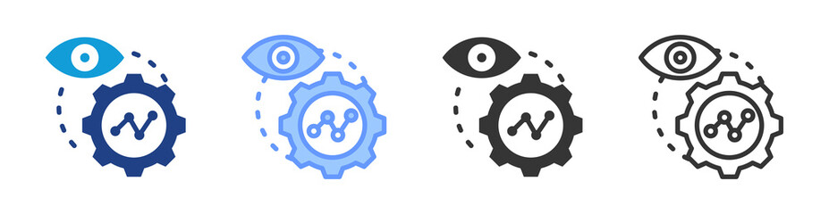 Poster - Vision icon set multiple style collection