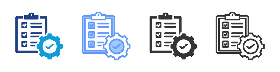 Aufkleber - Operational Plan icon set multiple style collection