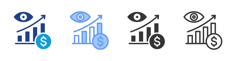 Poster - Vision icon set multiple style collection
