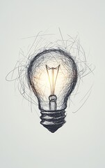 Poster - Minimalist light bulb showcasing modern design and innovation a symbol of bright ideas and creativity