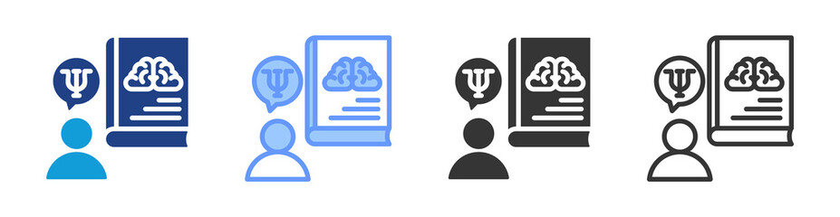 Poster - Legal Psychologist icon set multiple style collection