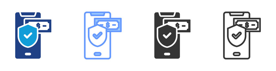 Poster - Authentication icon set multiple style collection