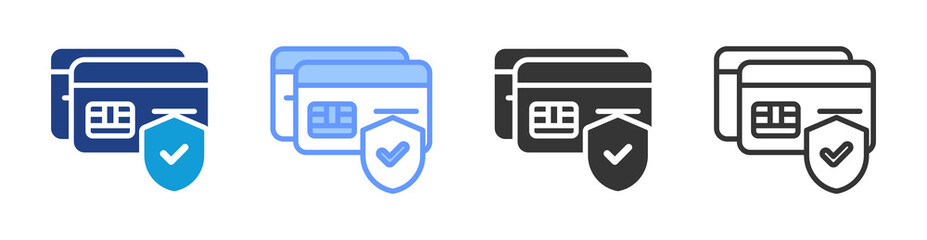Poster - Security icon set multiple style collection