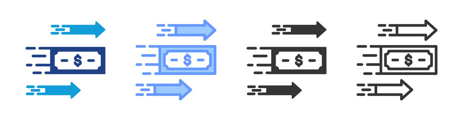Poster - Fast icon set multiple style collection