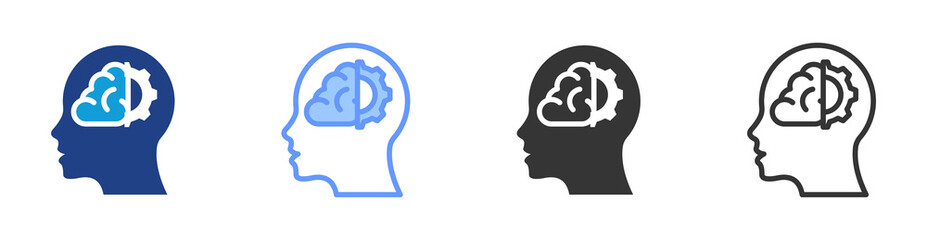 Poster - Memory Capacity icon set multiple style collection