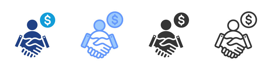 Poster - Acquisition Value icon set multiple style collection