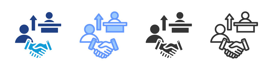 Aufkleber - Successions Management icon set multiple style collection