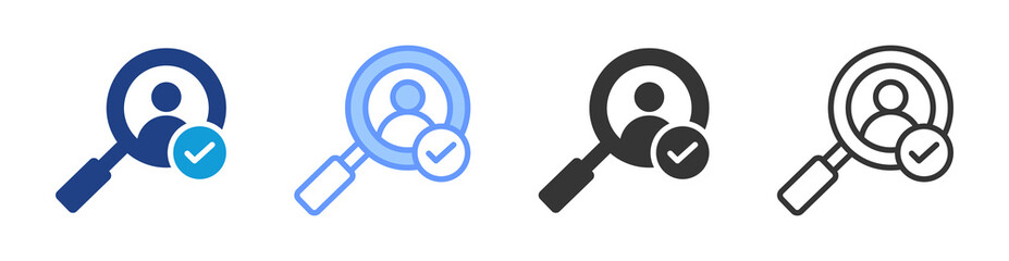 Poster - Identifying icon set multiple style collection