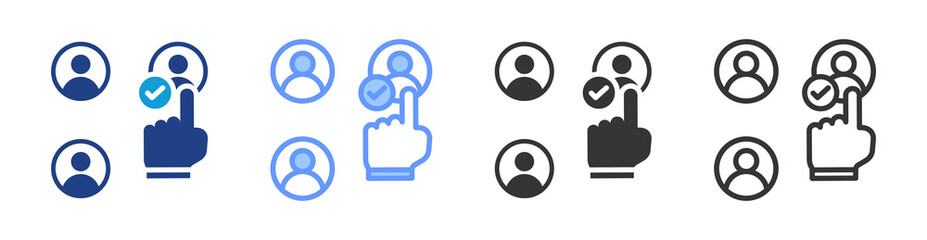 Poster - Selecting icon set multiple style collection