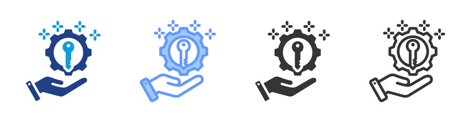 Poster - Ownership icon set multiple style collection