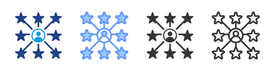 Poster - Abilities icon set multiple style collection