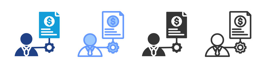 Aufkleber - Advisors icon set multiple style collection