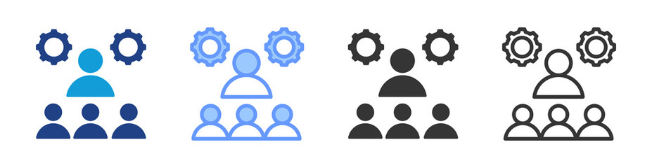 Poster - Skills Training icon set multiple style collection