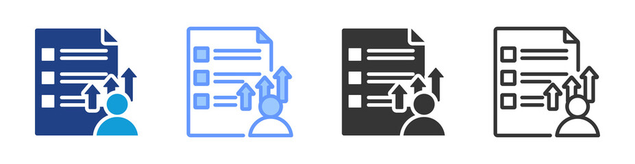 Poster - Personal Development Planning icon set multiple style collection
