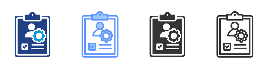 Poster - Skill Assessment icon set multiple style collection