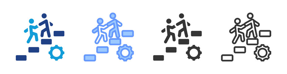 Poster - Onboarding Program icon set multiple style collection