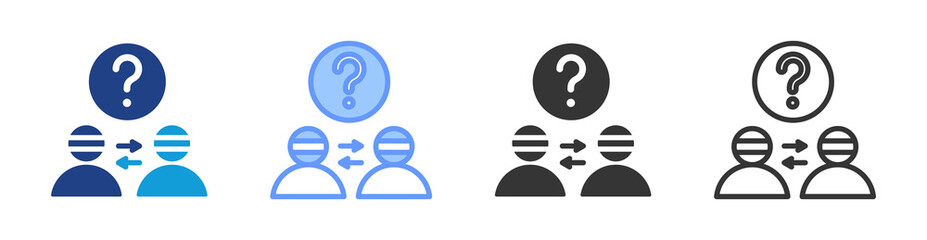 Poster - Double Blind icon set multiple style collection