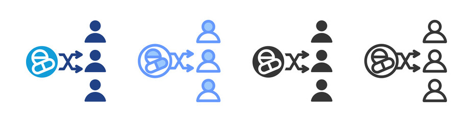 Poster - Randomization icon set multiple style collection