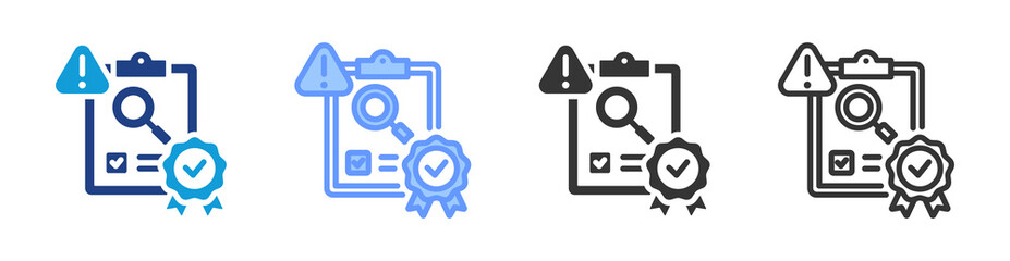 Poster - Risk Benefit Analysis icon set multiple style collection
