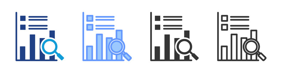 Poster - Statistical Analysis icon set multiple style collection