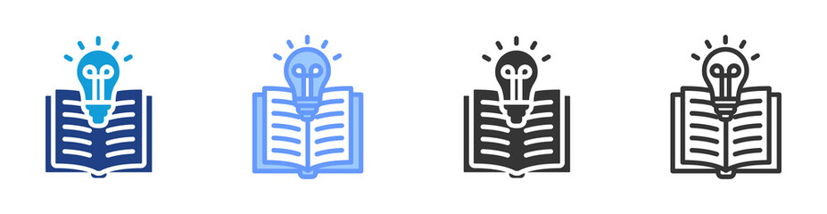 Poster - Knowledge icon set multiple style collection