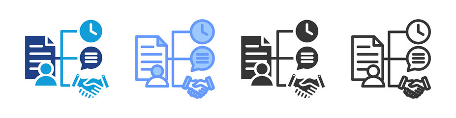 Poster - Project Management Skills icon set multiple style collection