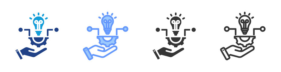 Poster - Innovation icon set multiple style collection